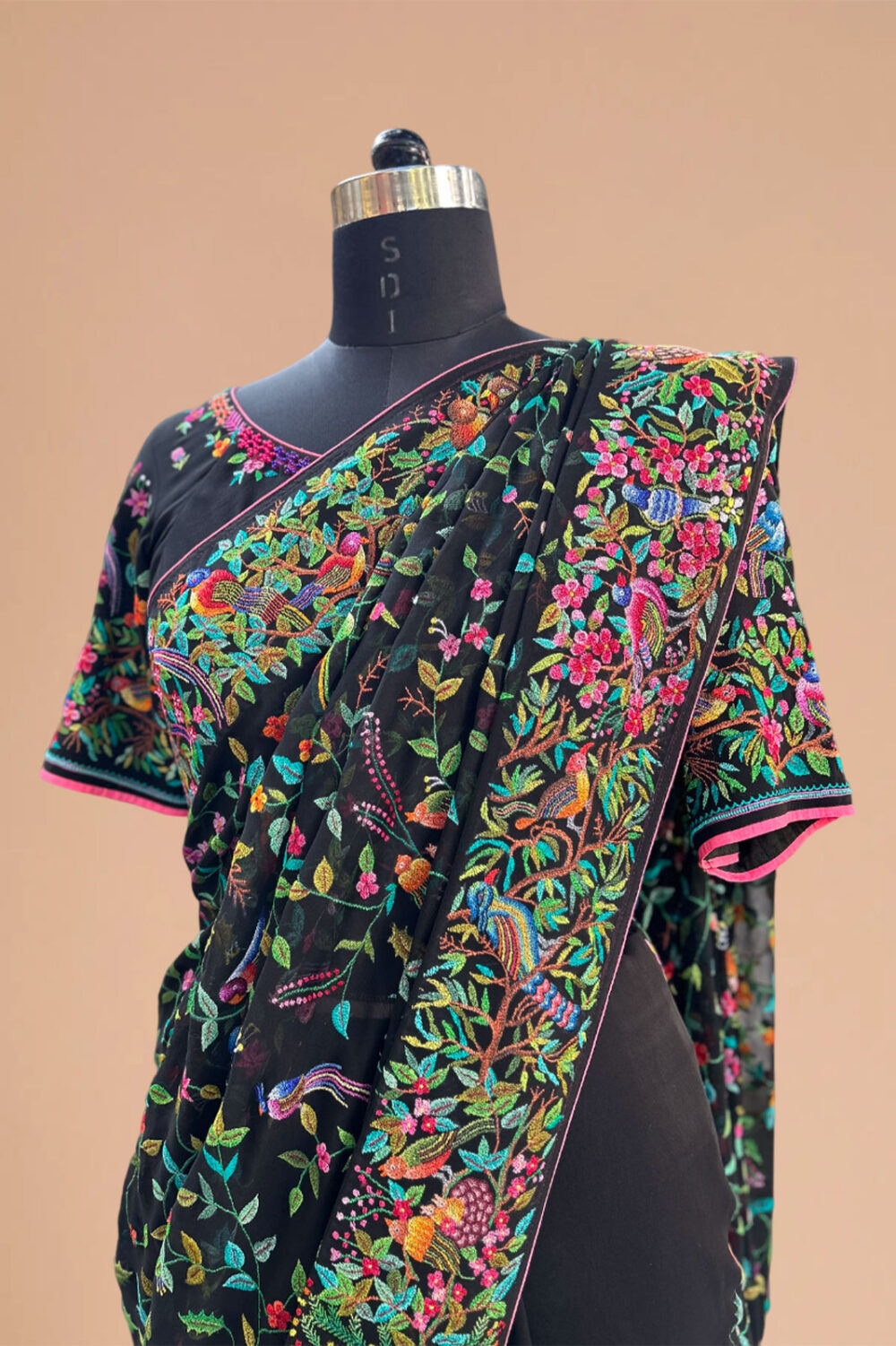 Designer Black saree - Image 2