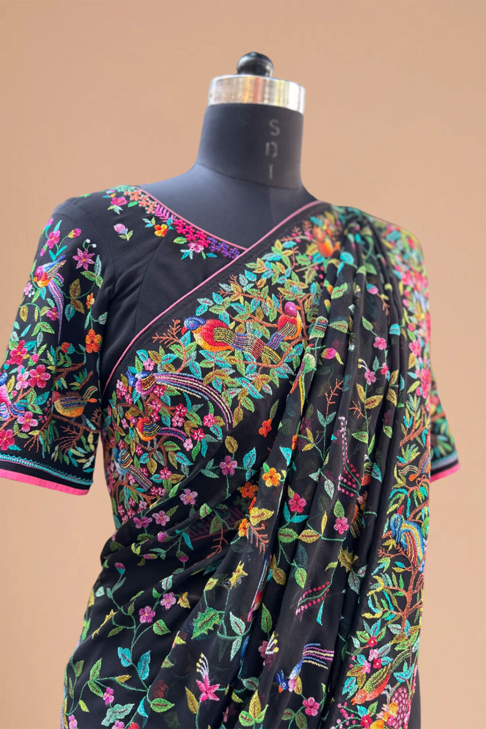 Designer Black saree - Image 3